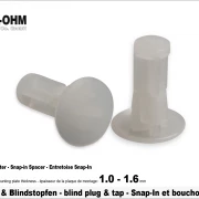 Nylon Schnapphut und Blindstopfen-Länge 06mm