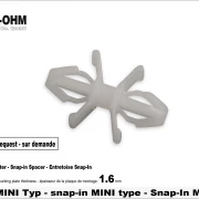 Snap-In en nylon Mini-11mm longeur