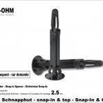 Polyamid Snap-In mit Schnapphut-Länge 15mm
