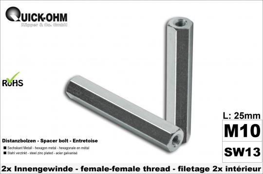 Sechskantbolzen Stahl verzinkt-Länge 25mm