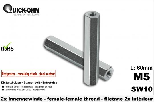 Sechskantbolzen Stahl verzinkt-Länge 60mm